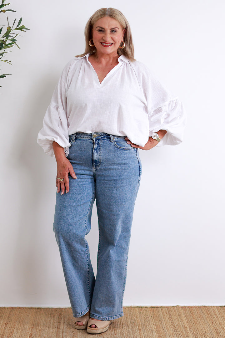 Greeta Relaxed Shirt | White