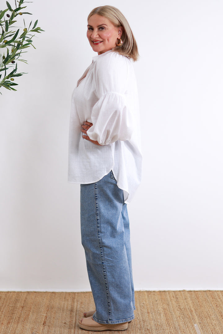 Greeta Relaxed Shirt | White