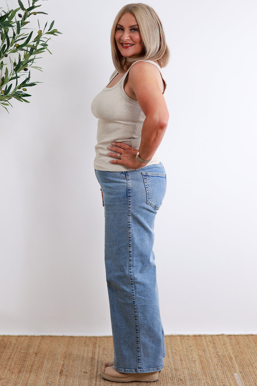 Square Neck Tank | Oatmeal
