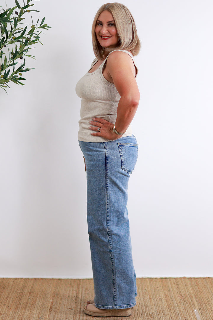 Square Neck Tank | Oatmeal