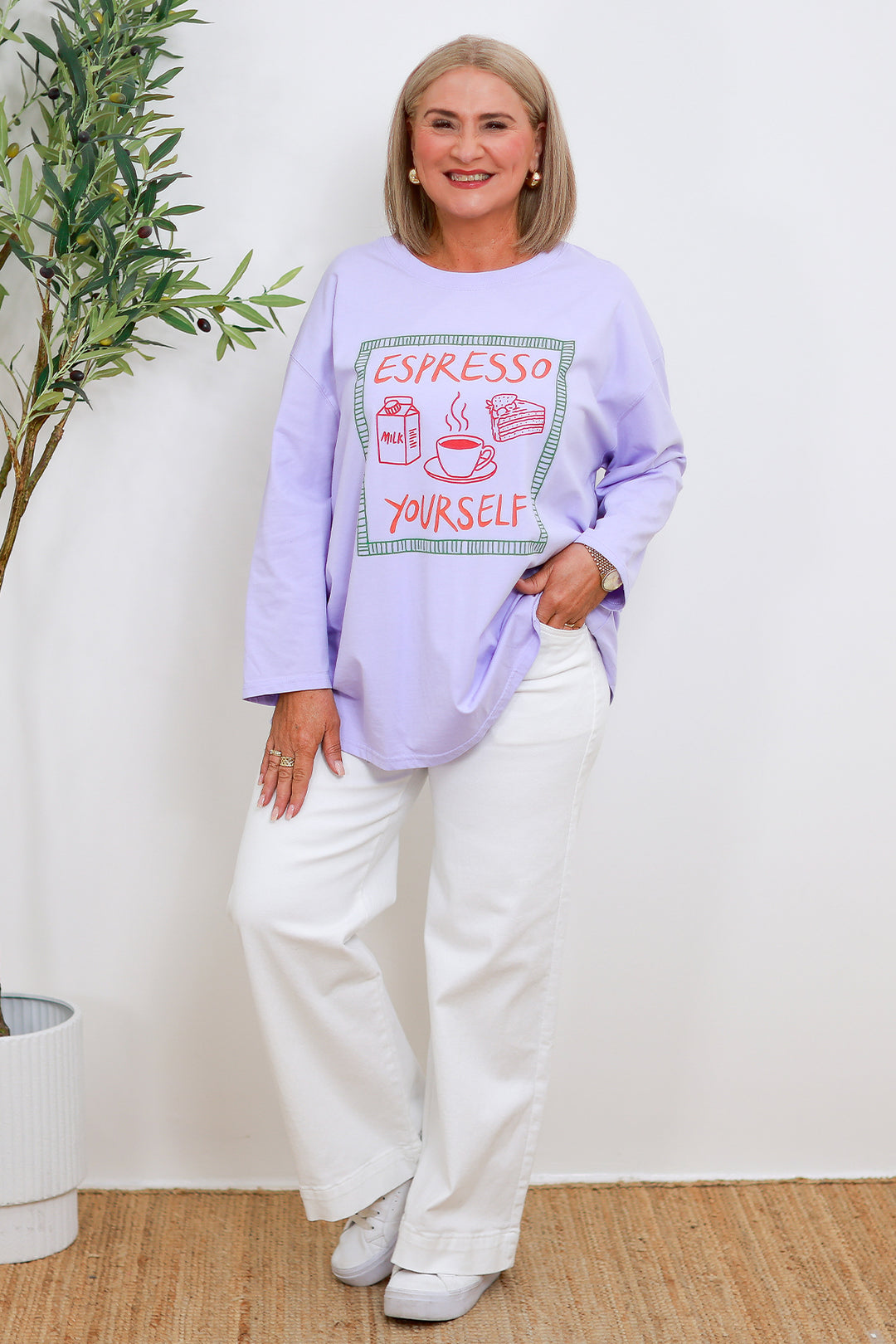 Espresso Graphic LS Tee | PURPLE