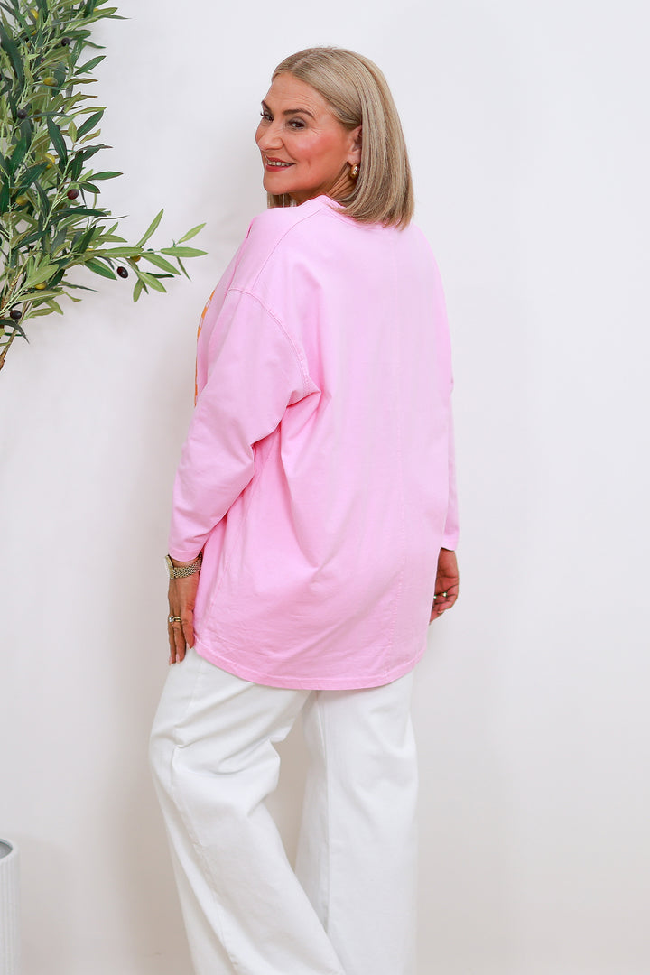 Senoritas Graphic LS Tee | PINK