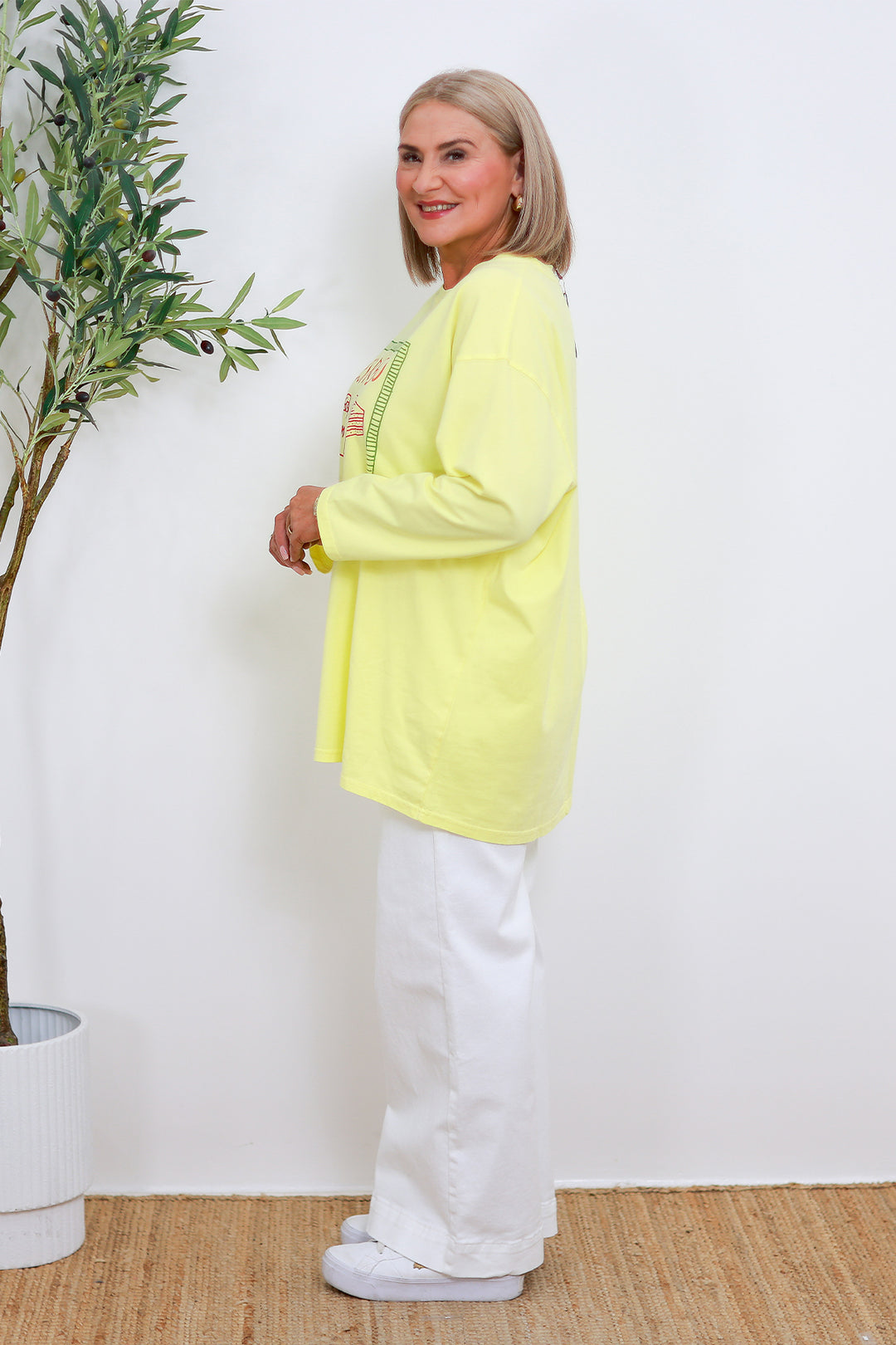 Espresso Graphic LS Tee | YELLOW
