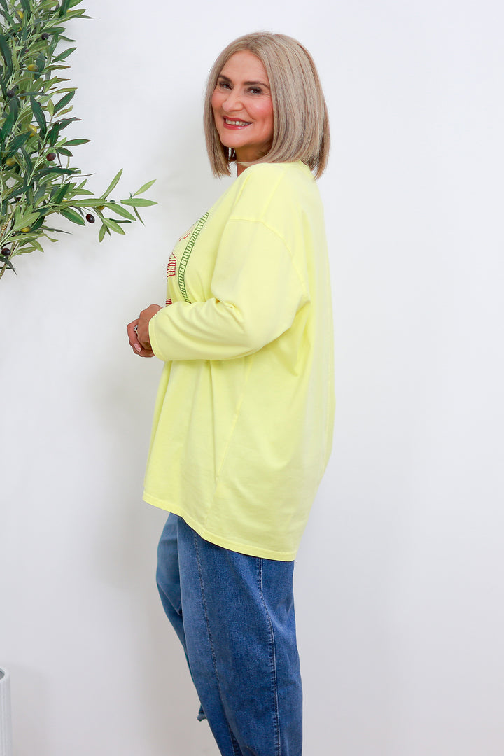 Espresso Graphic LS Tee | YELLOW