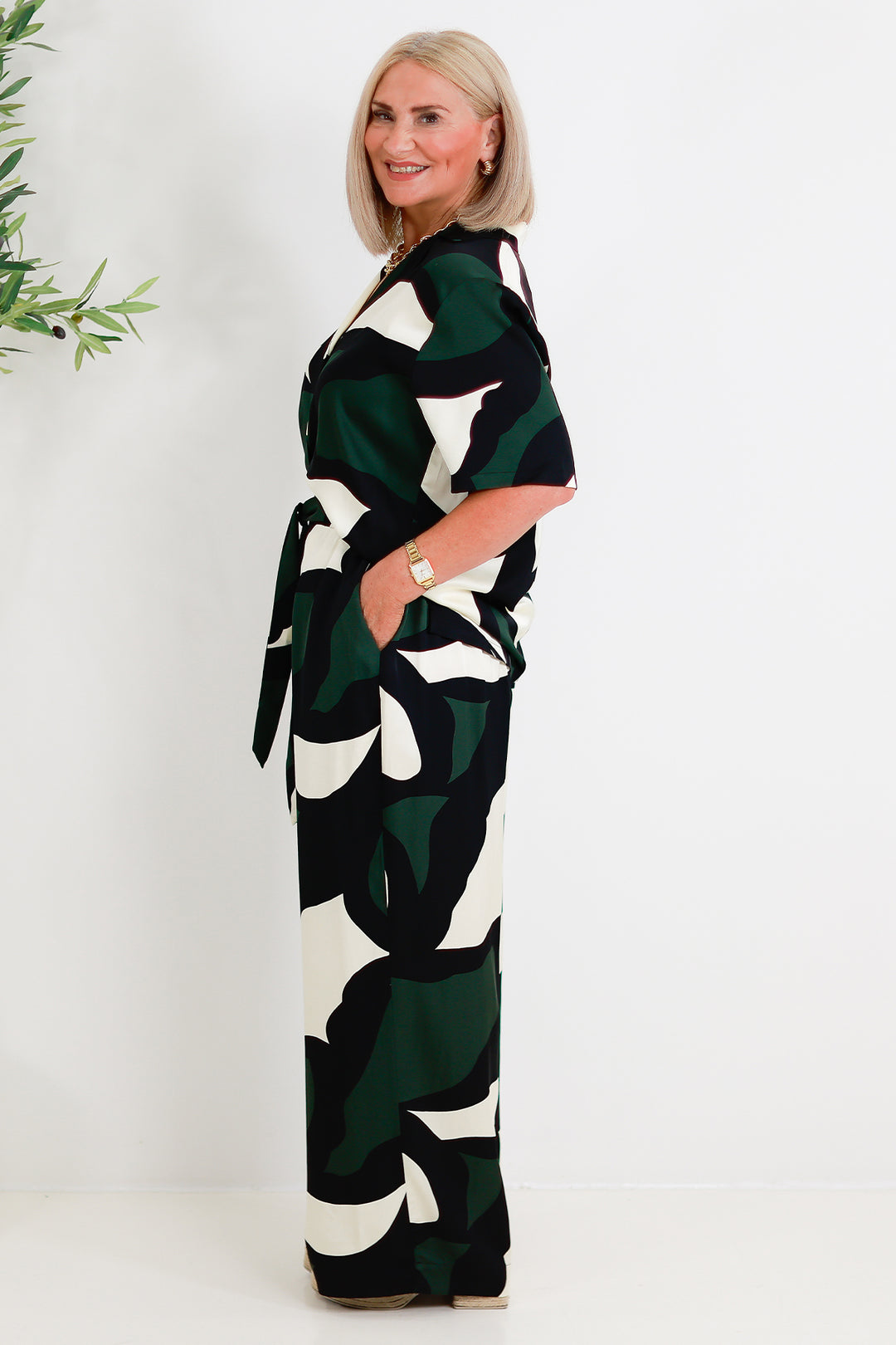 Tarni Luxe Shirt | IRIS ABSTRACT PRINT