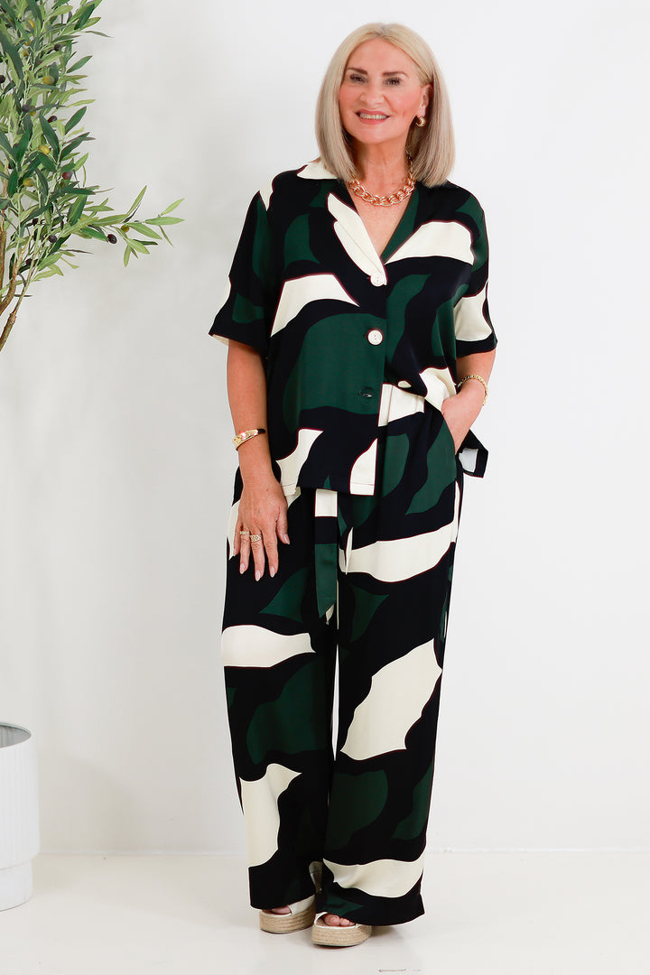 Tarni Luxe Shirt | IRIS ABSTRACT PRINT