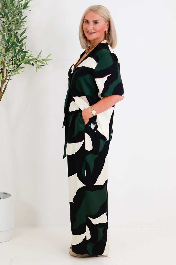 Tarni Luxe Shirt | IRIS ABSTRACT PRINT