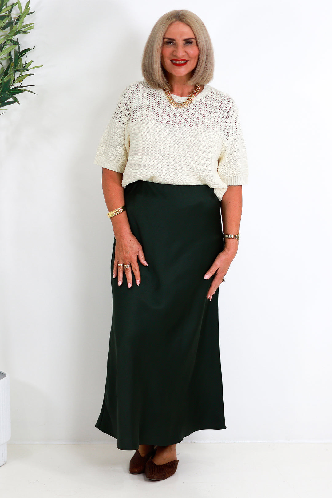Jasper Slip Skirt | OLIVE
