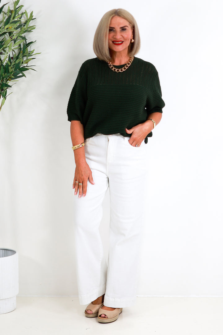 Cherri Knit Top| OLIVE
