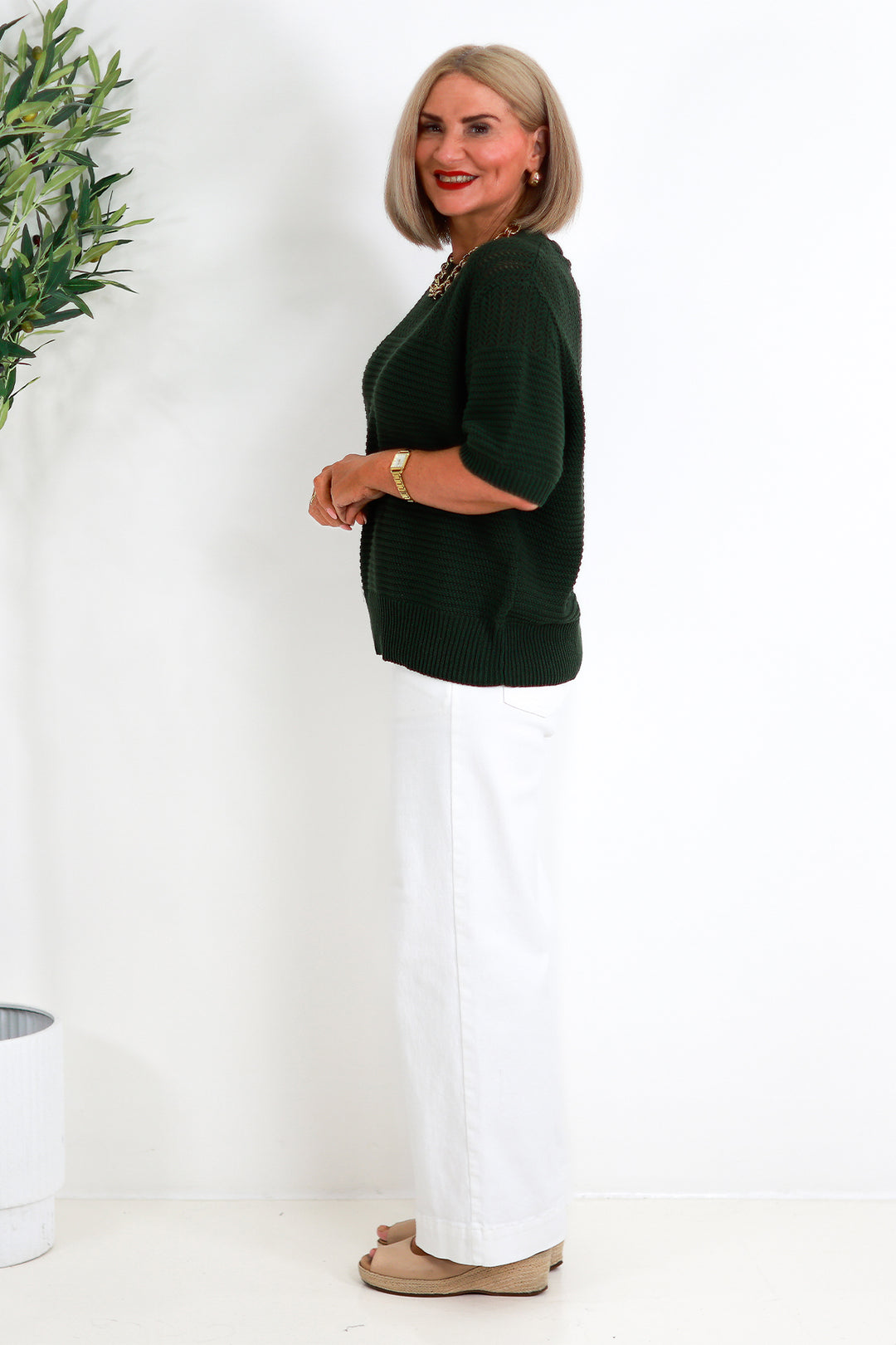 Cherri Knit Top| OLIVE
