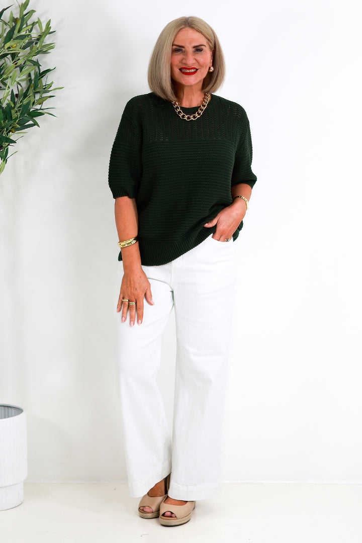 Cherri Knit Top| OLIVE