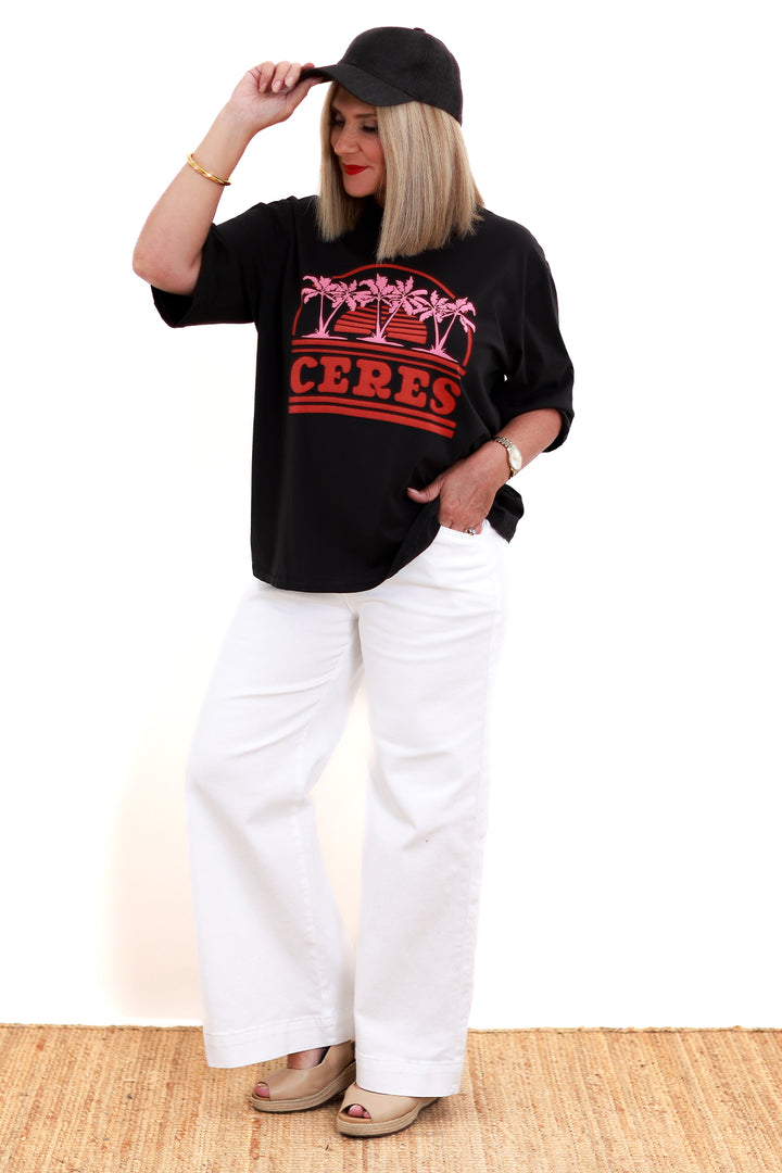 Liv Oversized Tee | PHANTOM