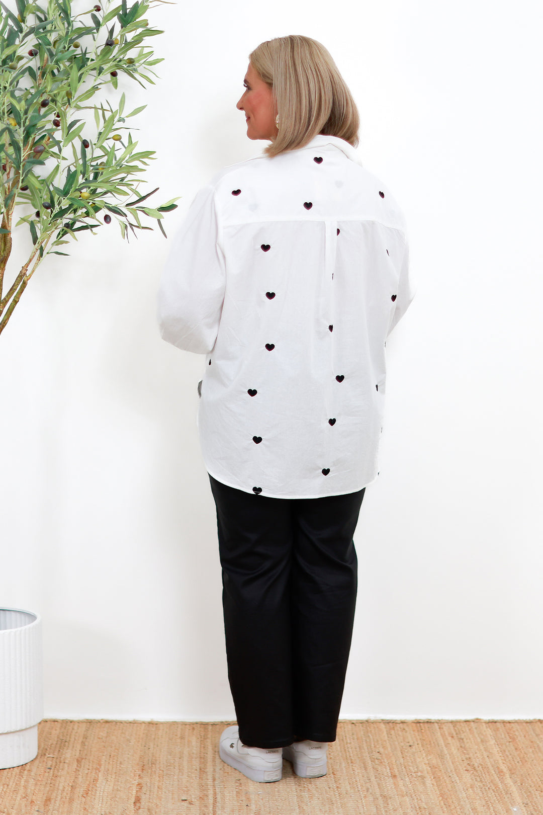 Lovers Heart Relaxed Shirt | WHITE