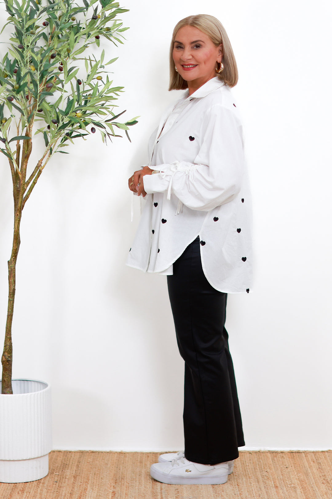 Lovers Heart Relaxed Shirt | WHITE