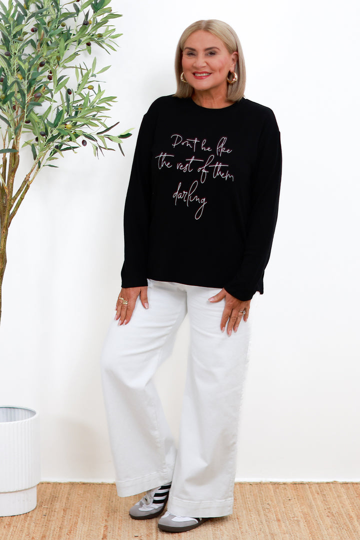 Darling Long Sleeve Tee | BLACK