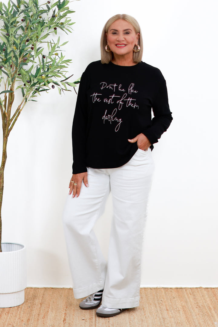 Darling Long Sleeve Tee | BLACK