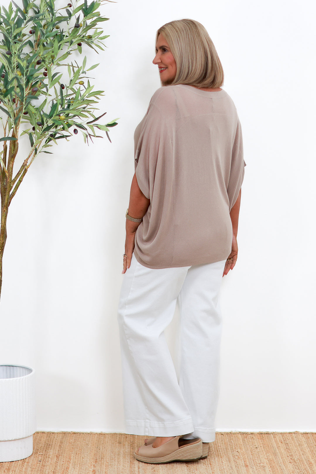 Audrey Knit Top | Taupe ASH