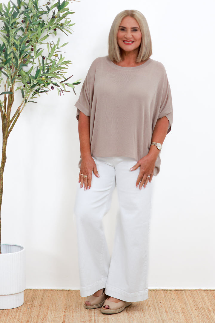 Audrey Knit Top | Taupe ASH
