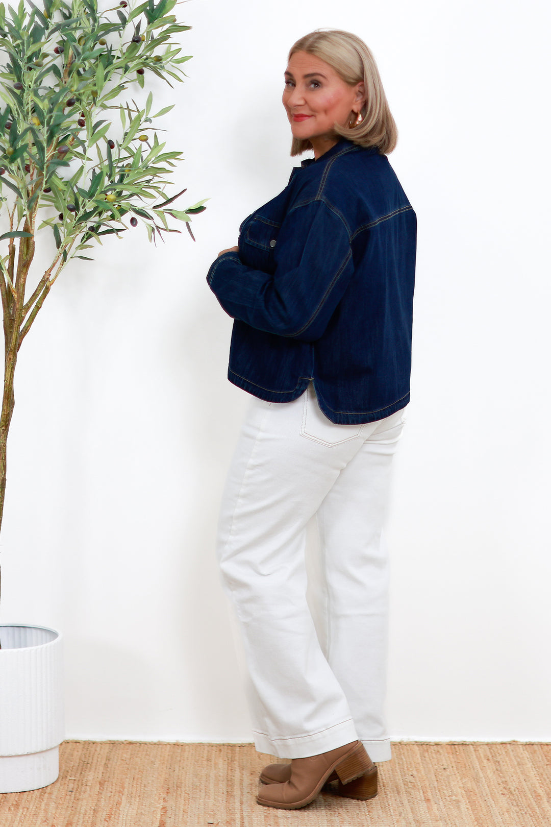 Sylvie Denim Jacket | Dark Blue