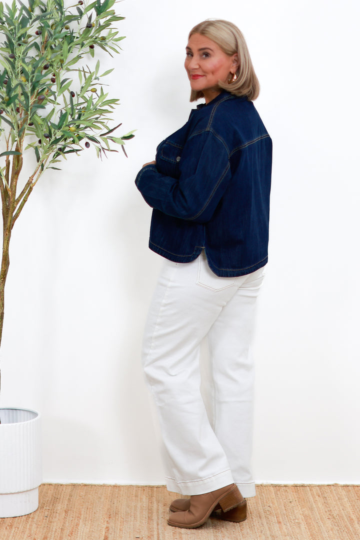 Sylvie Denim Jacket | Dark Blue