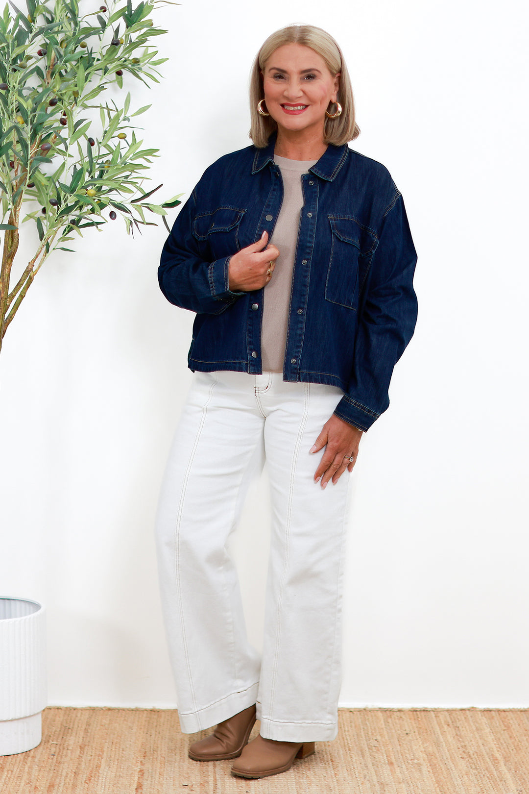 Sylvie Denim Jacket | Dark Blue