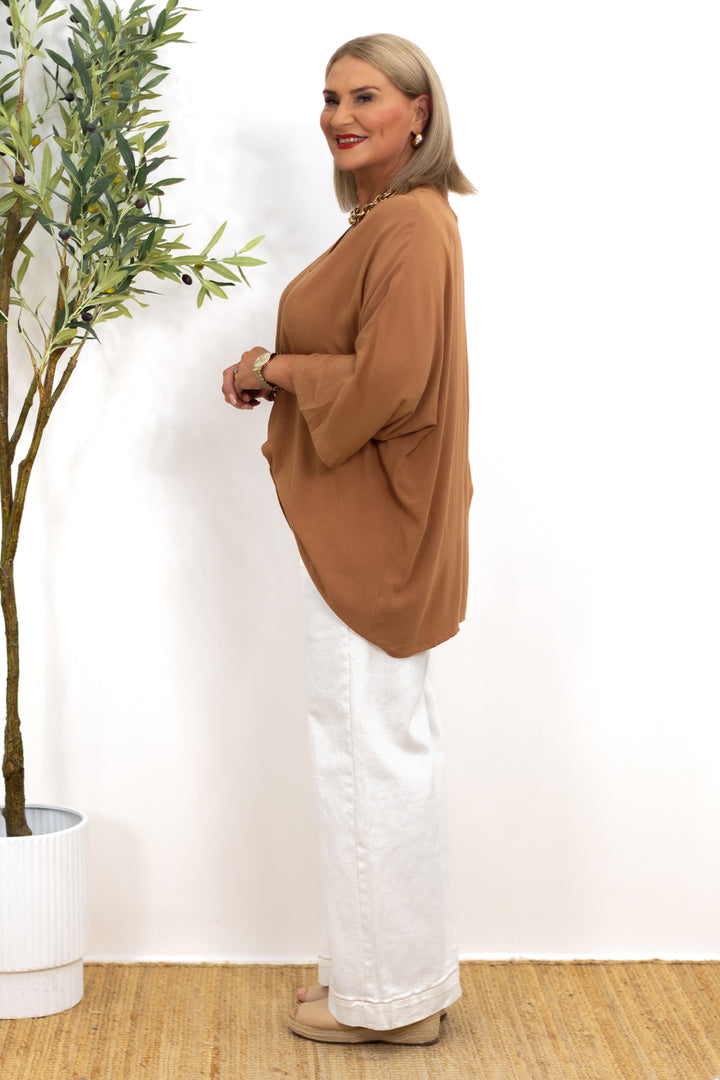 Allure Twist Top | CARAMEL