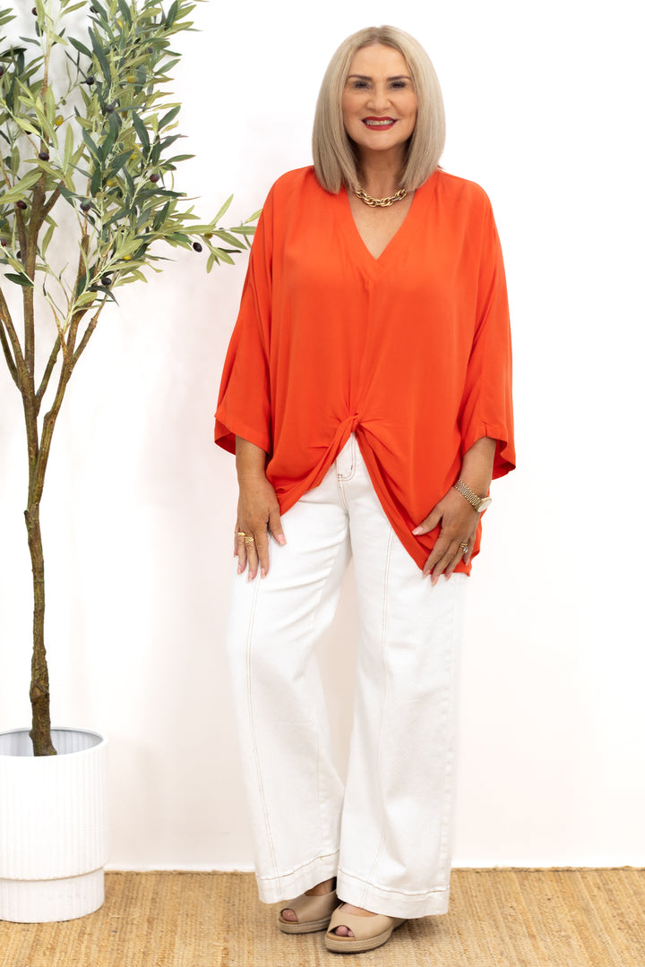 Allure Twist Top | CORAL