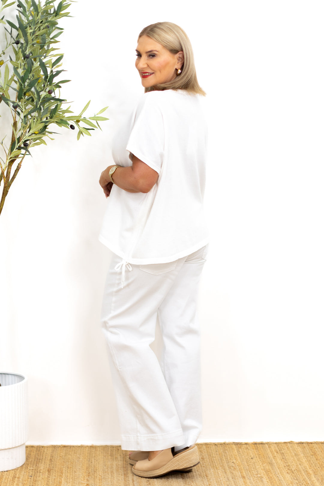 Harmony Tie Knit Top | WHITE