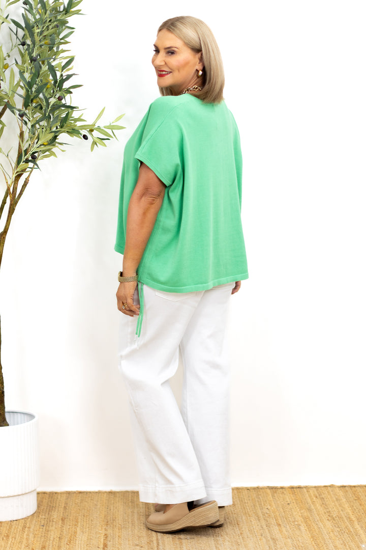 Harmony Tie Knit Top | GREEN