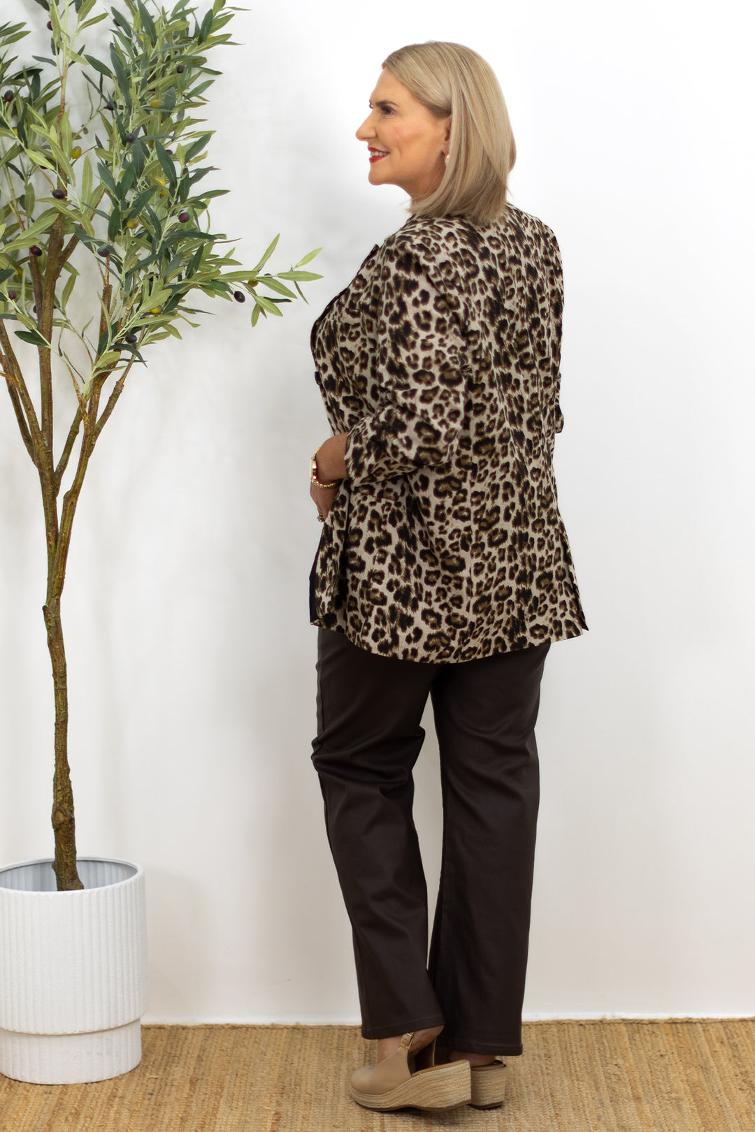 Sienna Leopard Blazer | BROWN