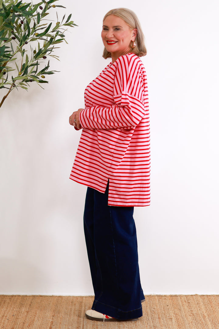 Sammi Top | RED & PINK