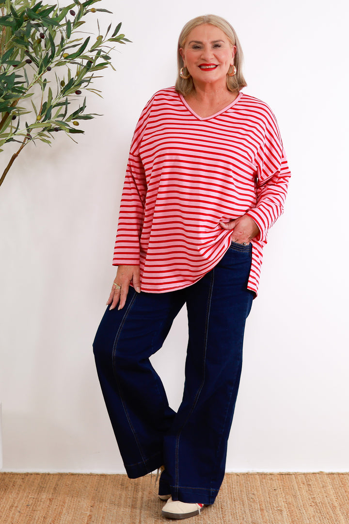 Sammi Top | RED & PINK