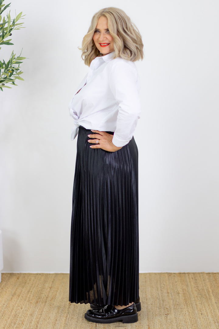 Adele Pleated Skirt | BLACK