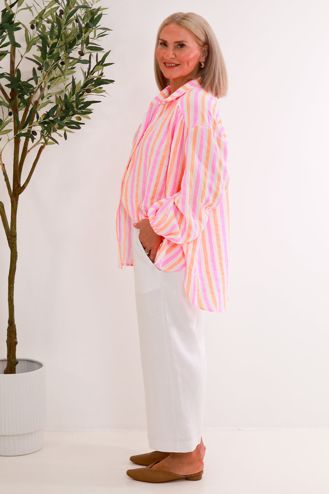 Chilax Relaxed Shirt | Neon PINK & CITRUS