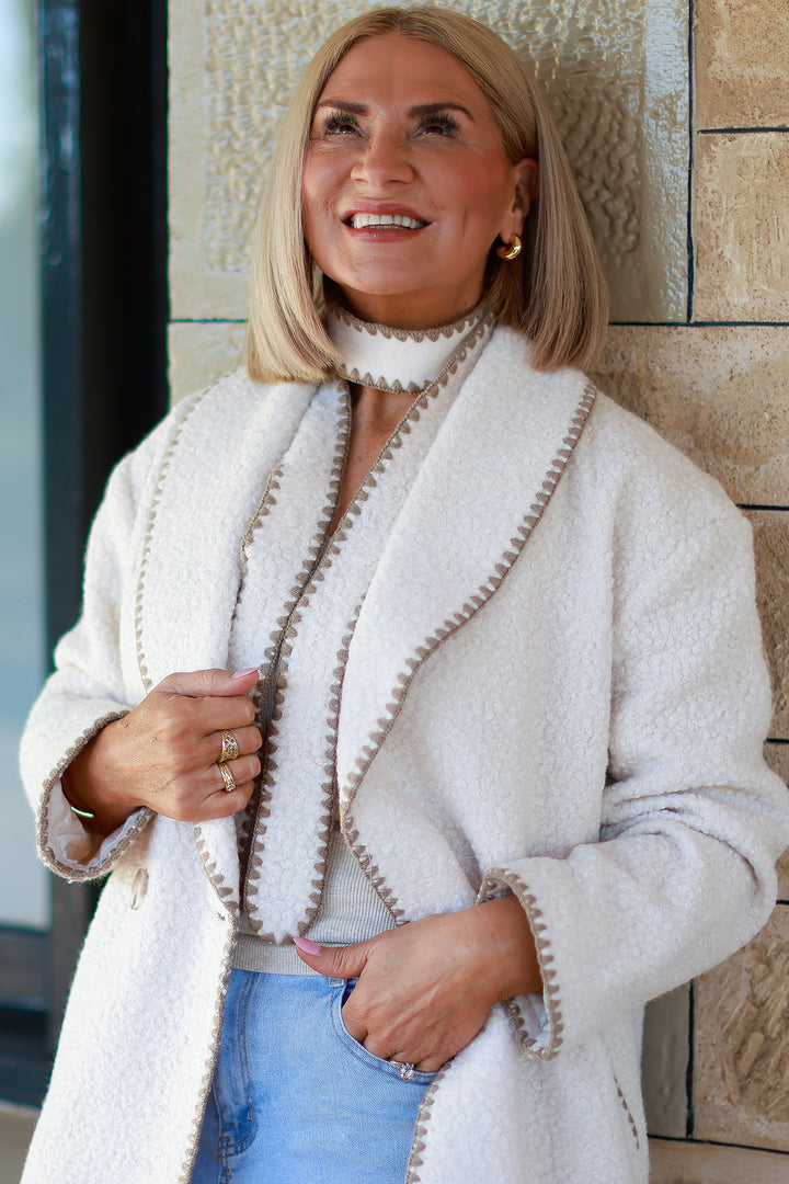 Georgia Boucl'e Coatagin | CREAM