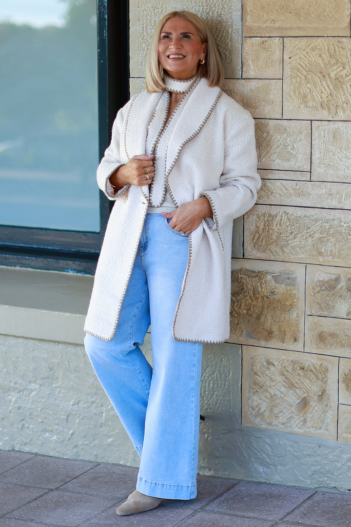 Georgia Boucl'e Coatagin | CREAM