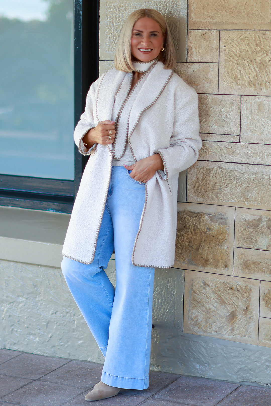 Georgia Boucl'e Coatagin | CREAM
