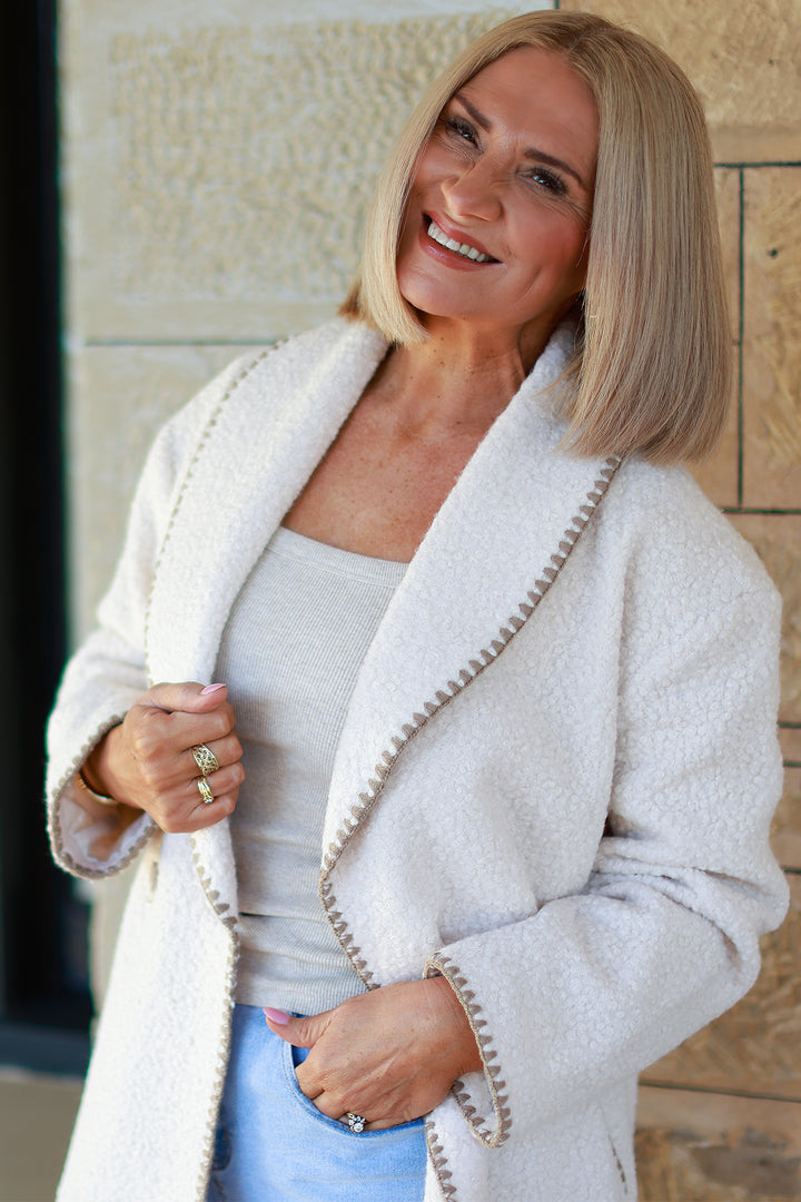 Georgia Boucl'e Coatagin | CREAM
