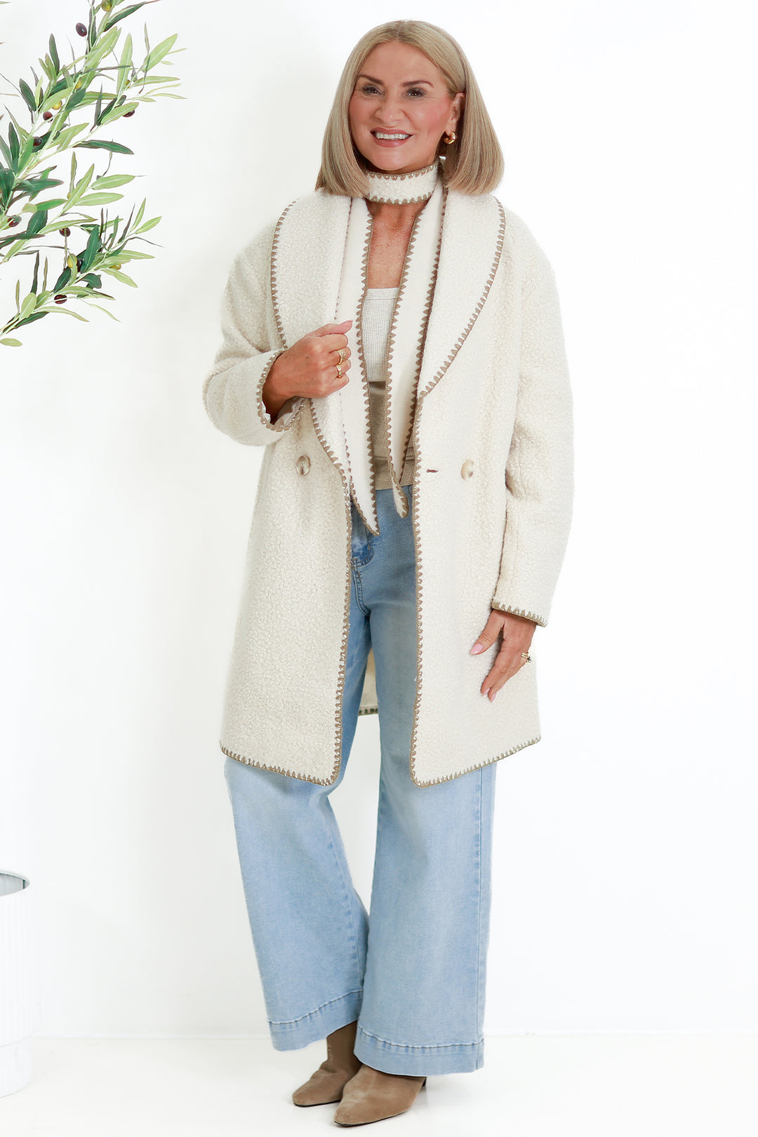 Georgia Boucl'e Coatagin | CREAM