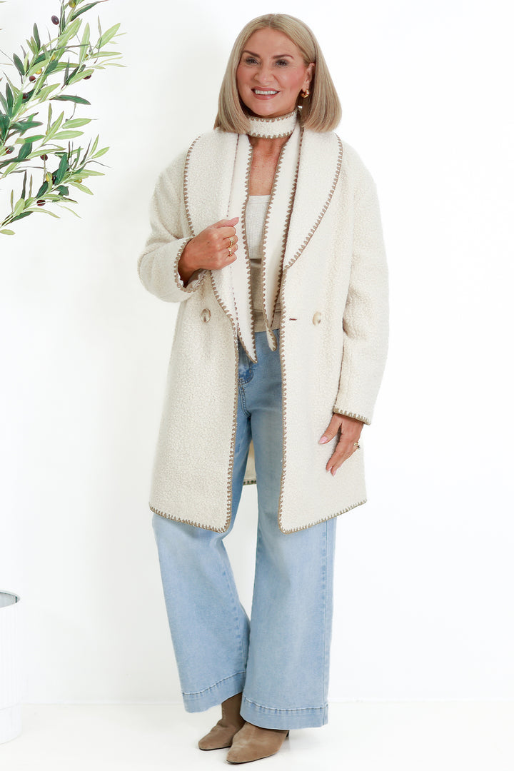 Georgia Boucl'e Coatagin | CREAM