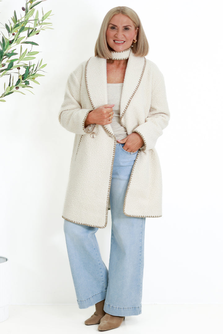 Georgia Boucl'e Coatagin | CREAM