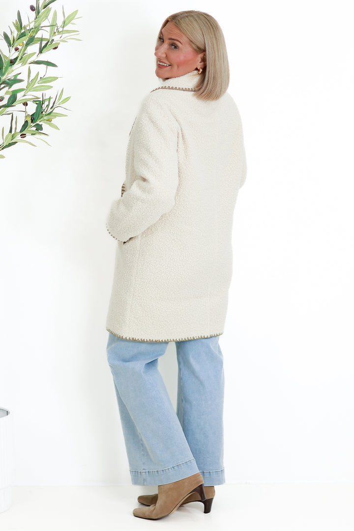 Georgia Boucl'e Coatagin | CREAM