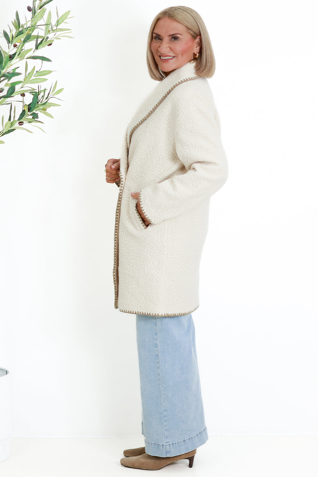 Georgia Boucl'e Coatagin | CREAM