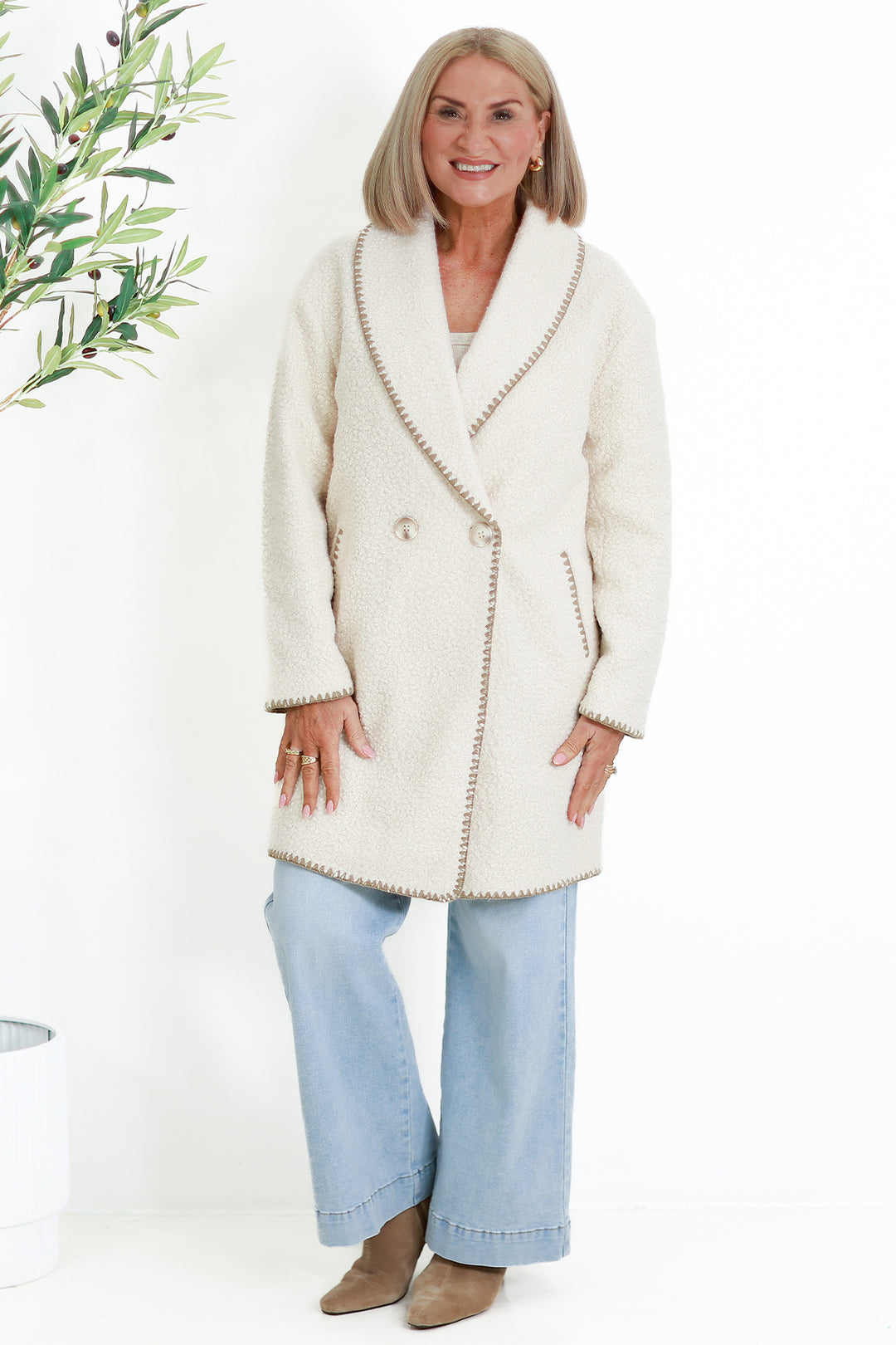 Georgia Boucl'e Coatagin | CREAM