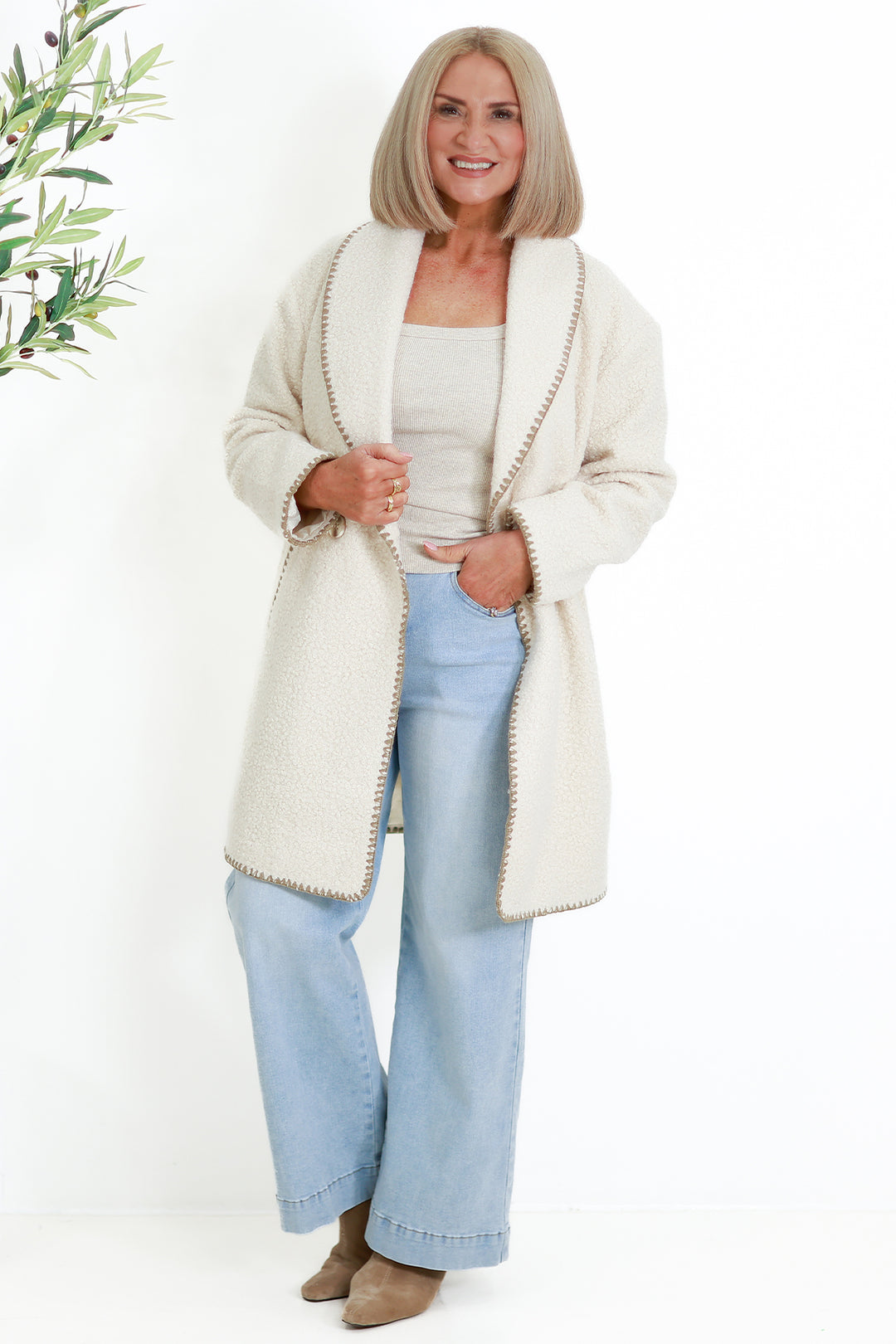 Georgia Boucl'e Coatagin | CREAM