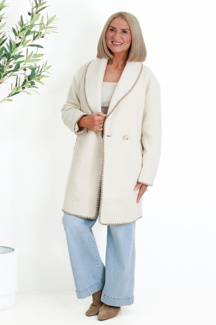 Georgia Boucl'e Coatagin | CREAM