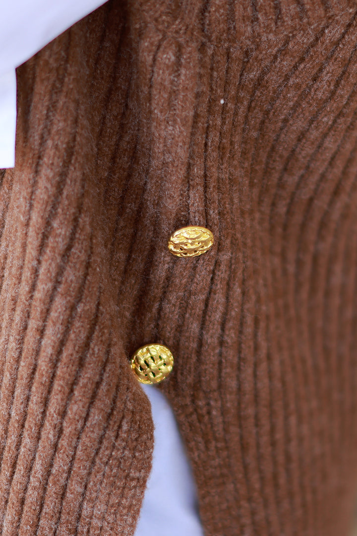 NEW Round Neck Vest | TAN