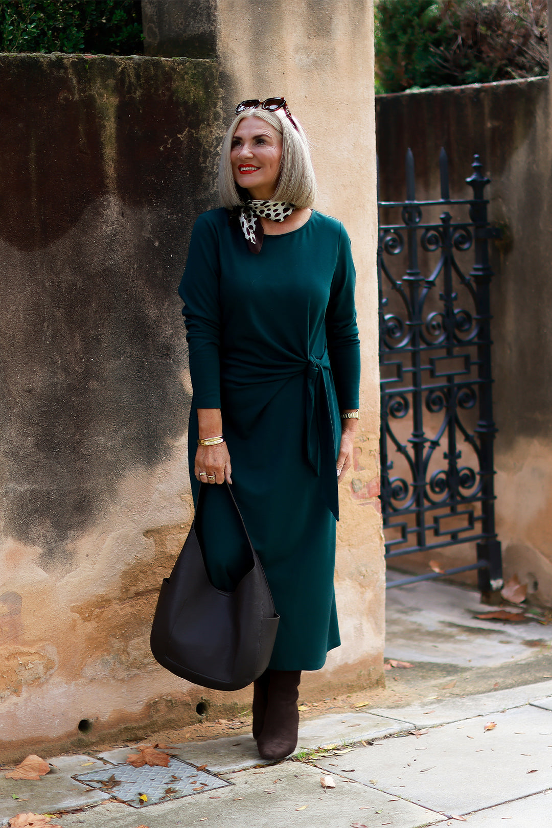 Alanah Tie Dress L/S | GREEN