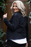Harper Stretch Denim Jacket | Black