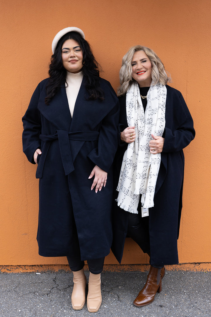 Lourdes Wrap Coat | Ink Black